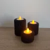 Nowoczesne, Ryflowane Świeczniki na Świeczki LED Zestaw